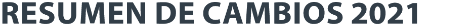 resumen de cambios 2021