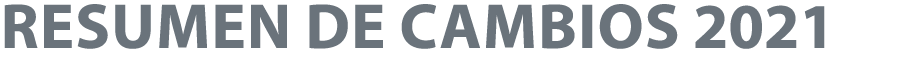 resumen de cambios 2021